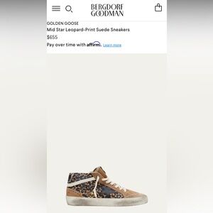 Golden Goose Leopard-Print Suede Sneakers - Brown and Black, don’t have the box